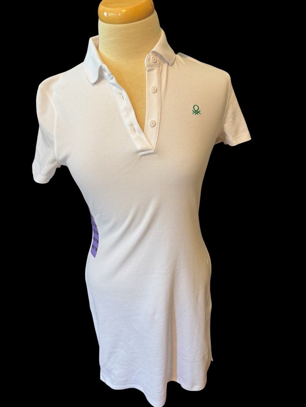 Brand new Benetton Polo cotton dress size XS fits to size S )